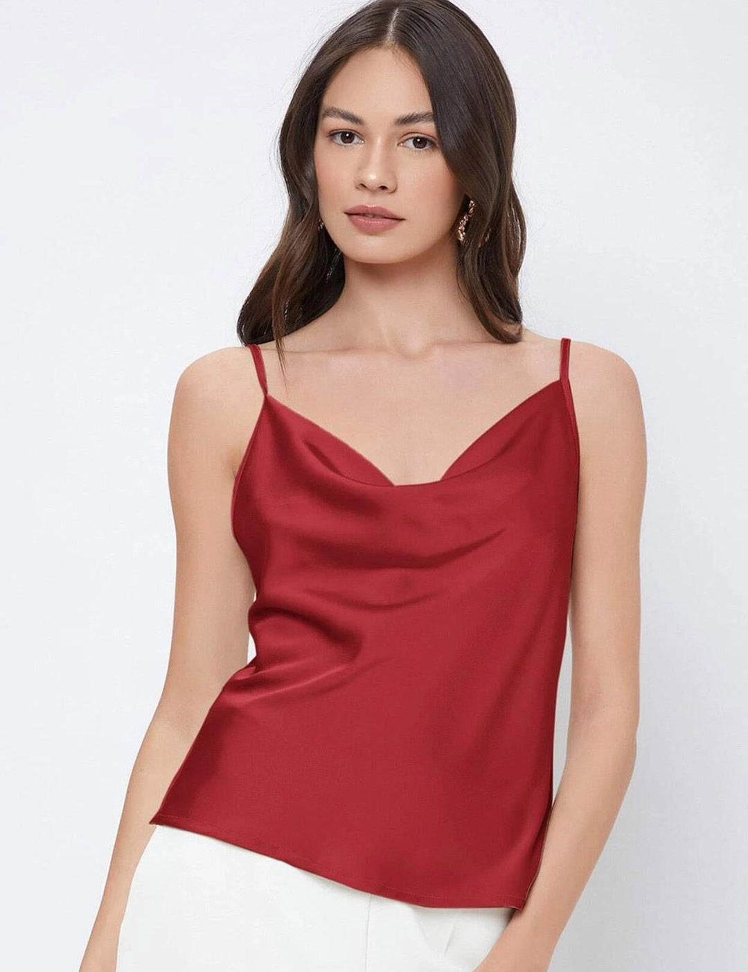 Kotty Cowl Neck Satin Top