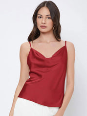 Kotty Cowl Neck Satin Top