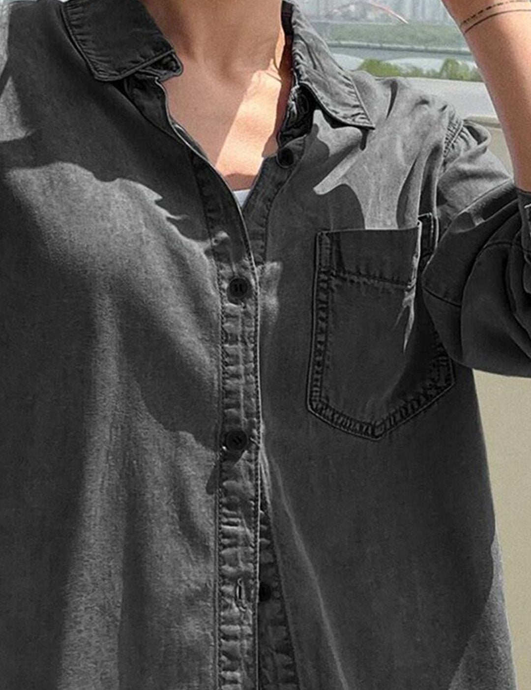 Kotty Women Grey Solid Casual Shirt  