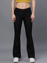 Kotty Women Black Jean Bootcut Stretchable Jeans