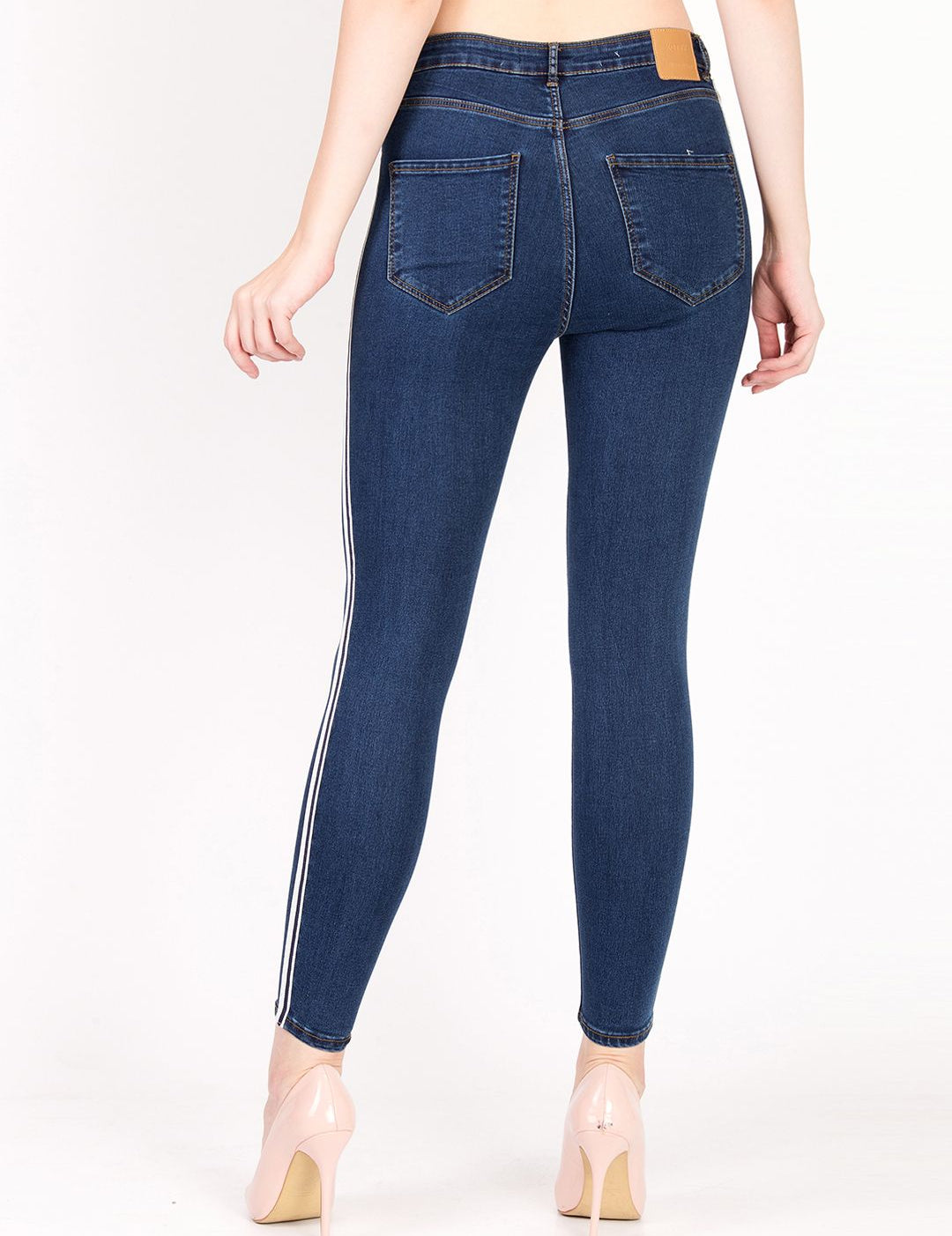 Kotty Women Navy Blue Skinny Fit High-Rise Clean Look Jeans