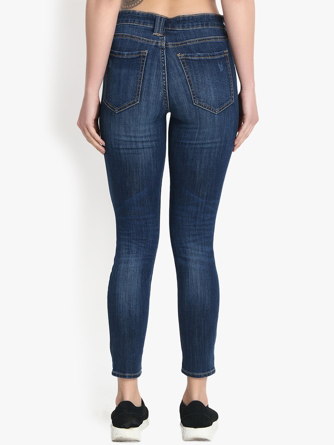 Kotty Women Blue Skinny Fit High-Rise Clean Look Jeans