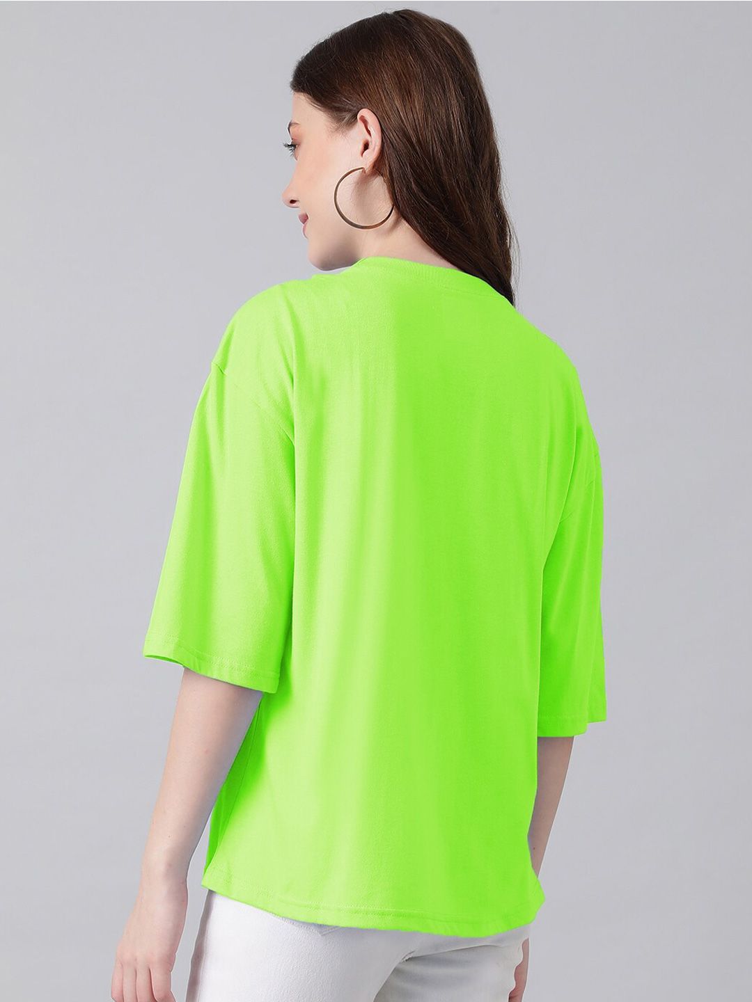 KOTTY Basics Basics Round Neck Drop-Shoulder Sleeves Oversized T-shirt