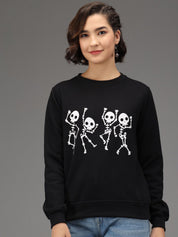 Kotty Women Black Printed Sweatshirt