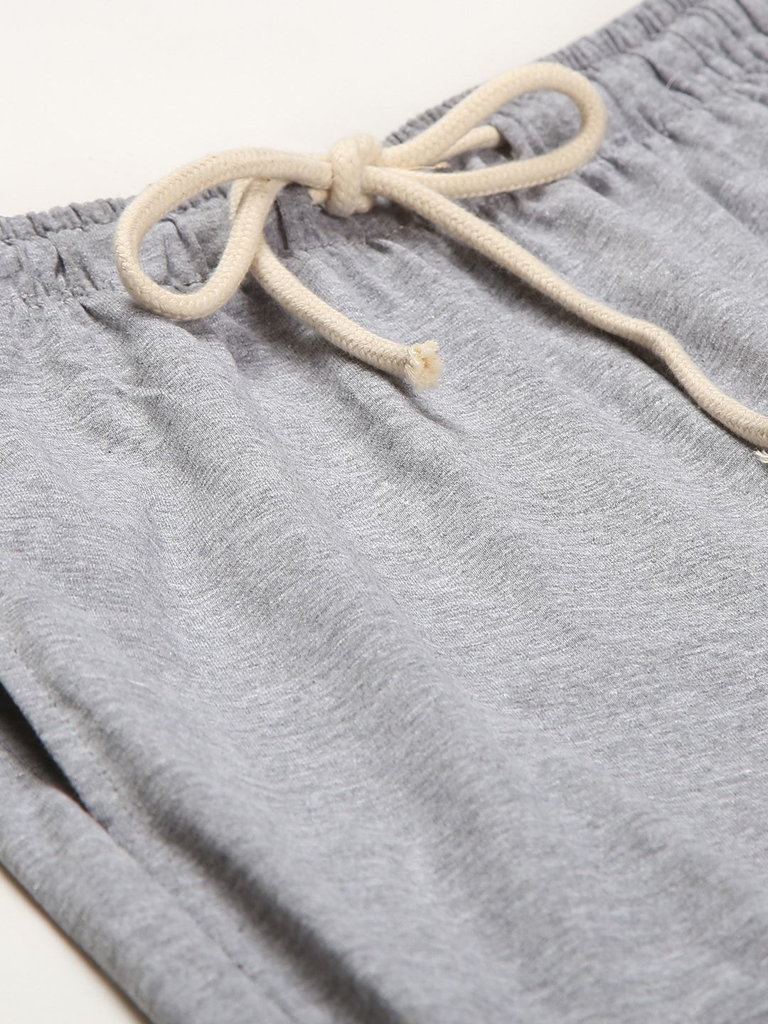 Kotty Women Grey Melange Solid Crop Straight Fit Joggers