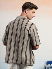 Kotty Men Striped Casual Shirt