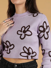Kotty Women Floral Printed Crop Pullover
