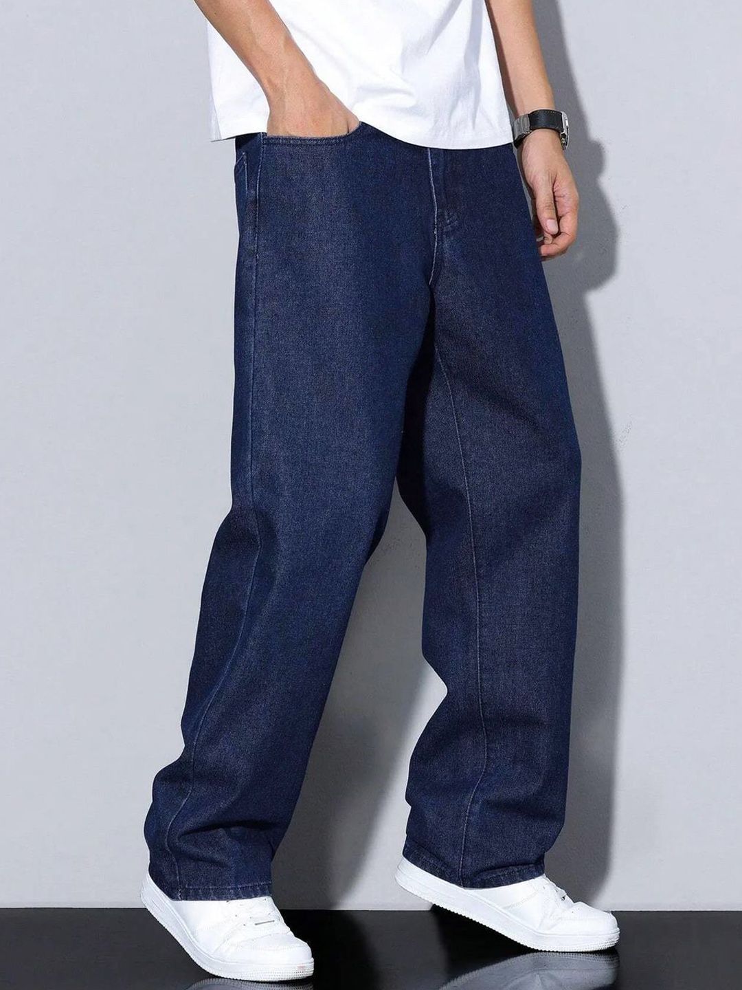 Kotty Men Mid-Rise Dark Shade Stretchable Jeans