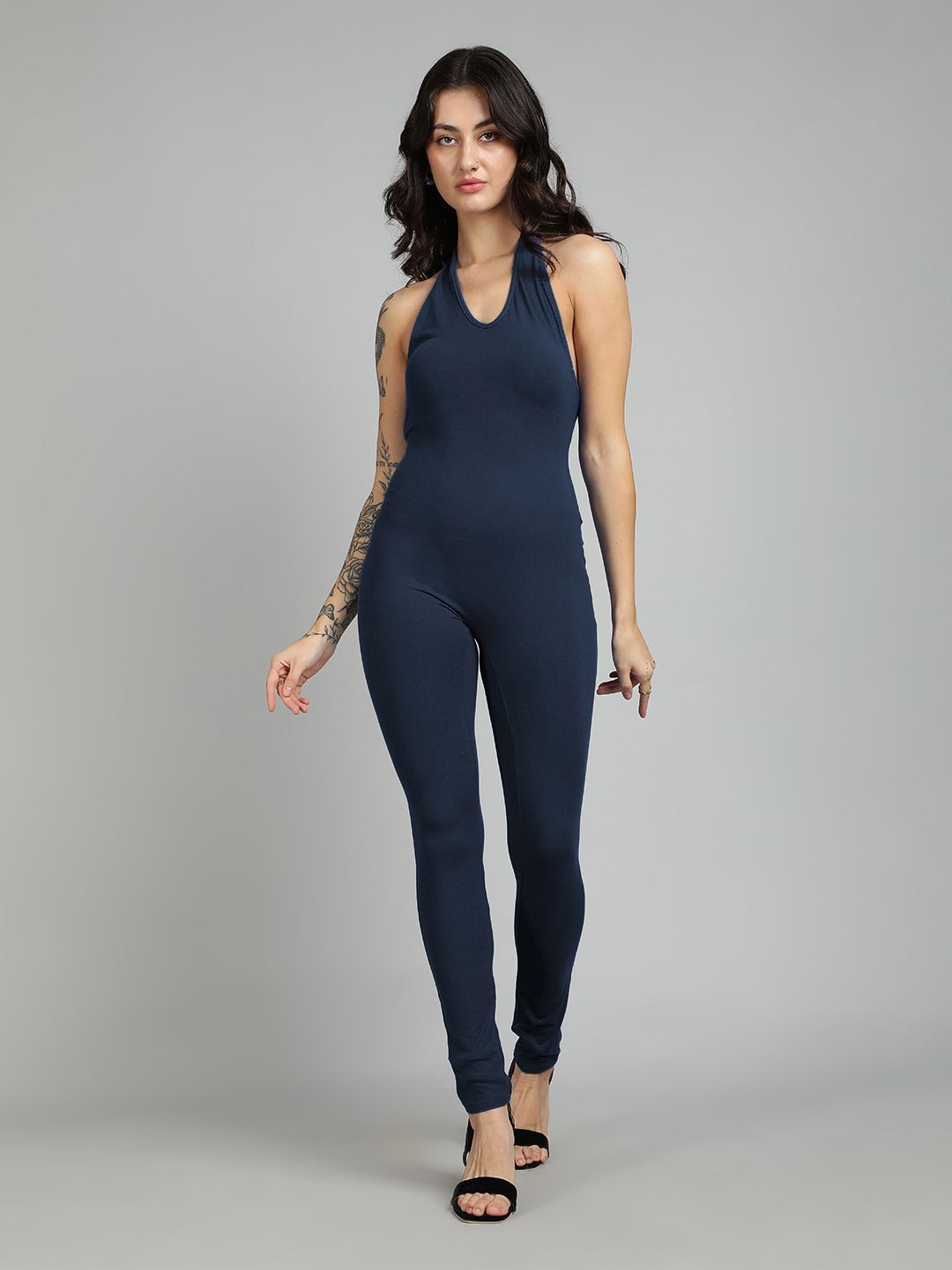 Kotty Women Halter Neck Basic Jumpsuit