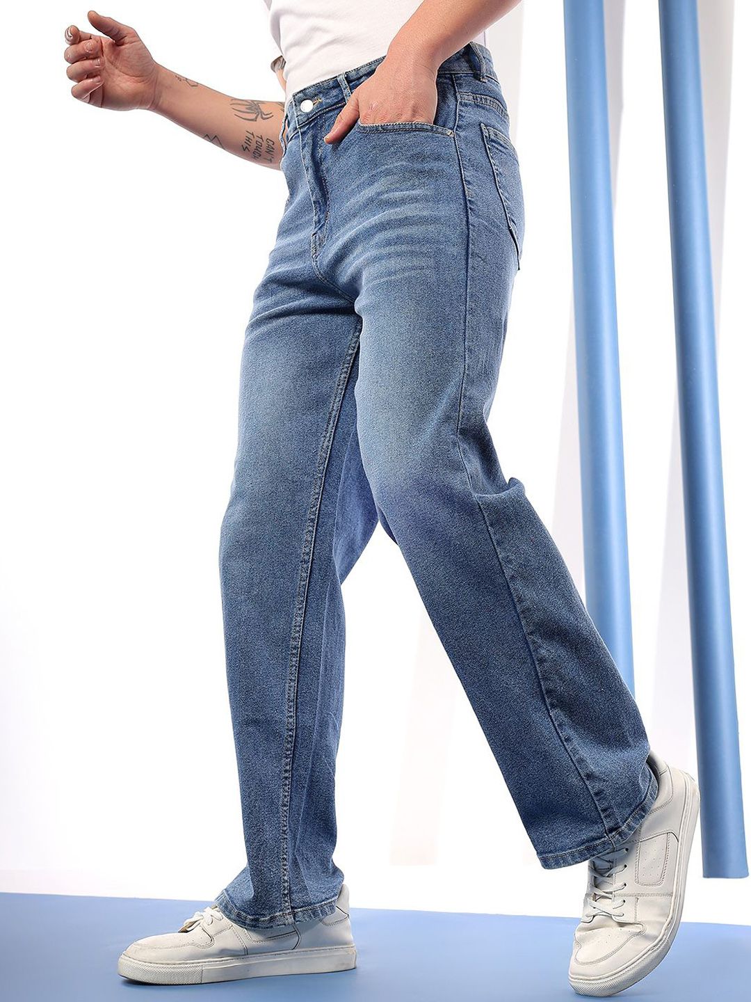Kotty Men Comfort Fit Mid-Rise Stretchable Jeans