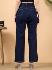 Kotty Women Straight Fit High-Rise Printed Stretchable Jeans