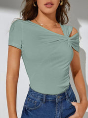 Kotty Women Halter Neck Cold-Shoulder Top