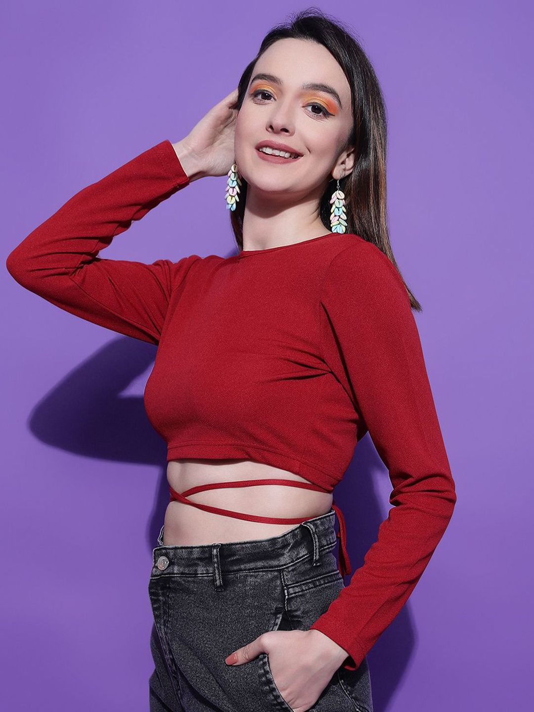 Kotty Women Solid Boat Neck Top