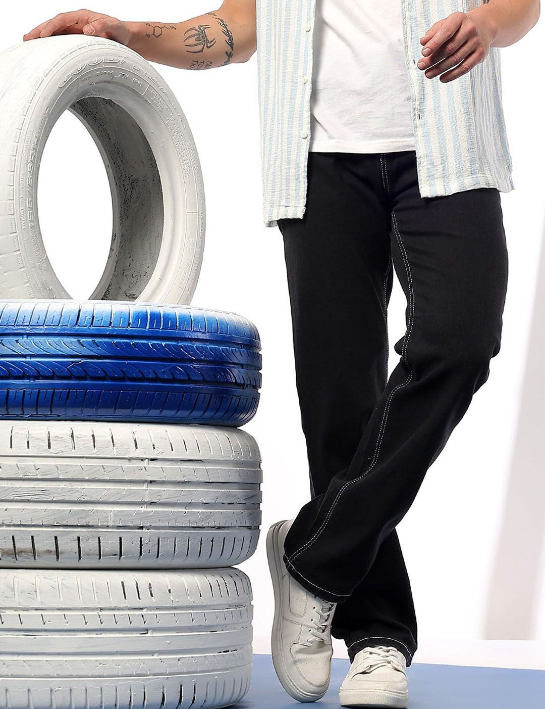 Kotty Men Comfort Regular Fit Mid-Rise Stretchable Jeans