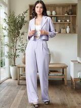 Kotty Lapel Collar Long Sleeves Coat With Trouser