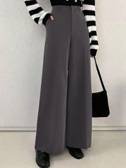 Kotty Women Wide Leg High-Rise Korean Pants