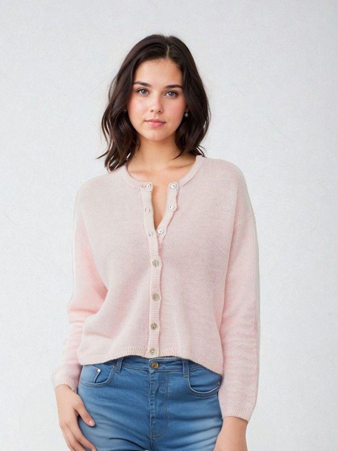 Kotty Women Ribbed hem Cardigan