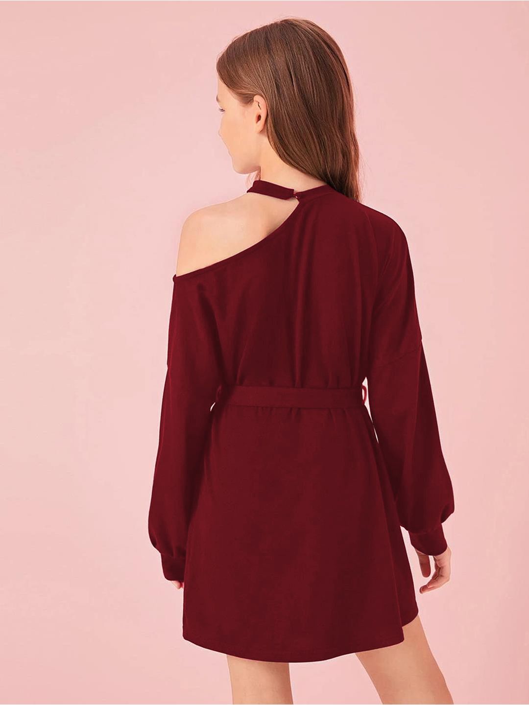 Kotty Cold-Shoulder A-Line Dress