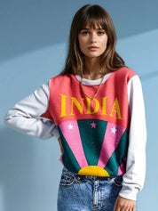 Kotty Women Graphic Printed Round Neck Therma-Fit Sweatshirt