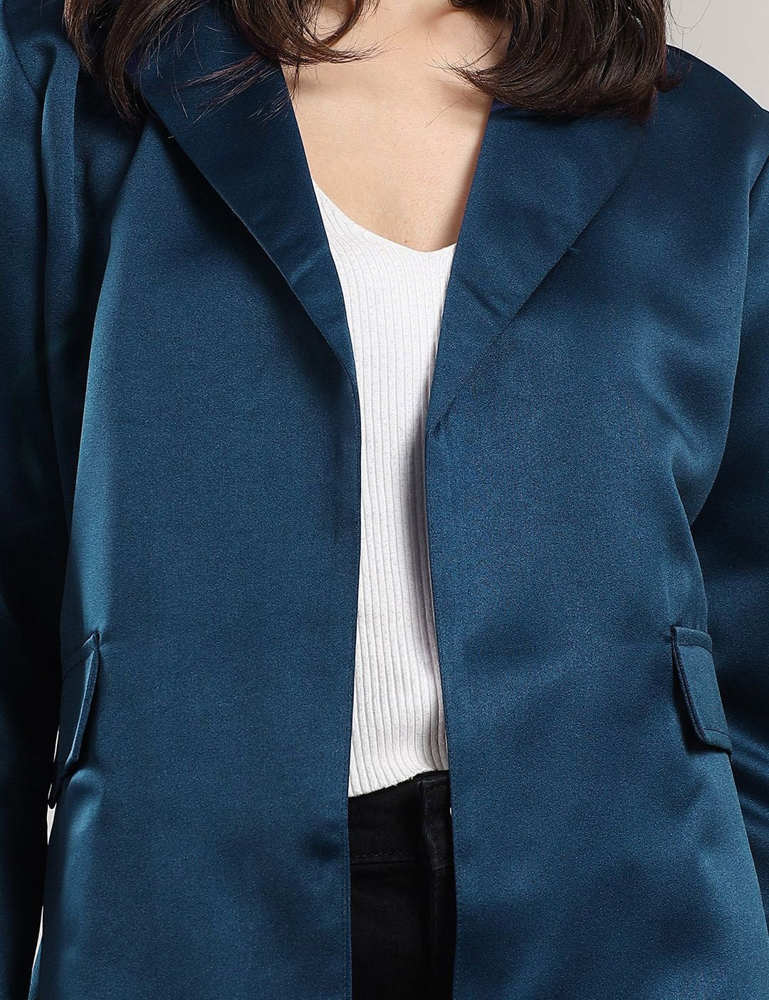 Kotty Notched Lapel Front Open Blazer