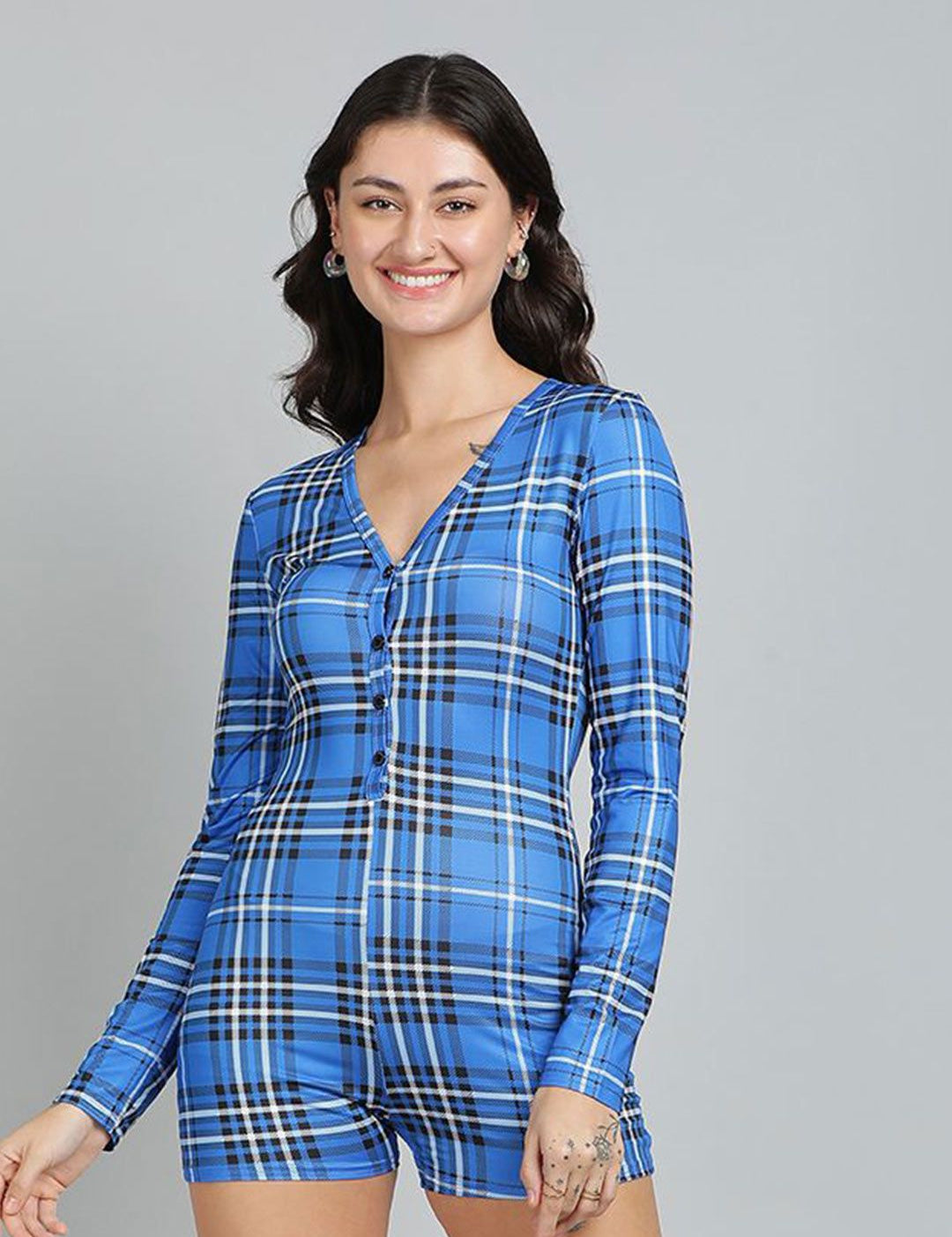 Kotty Checked Basic Jumpsuit