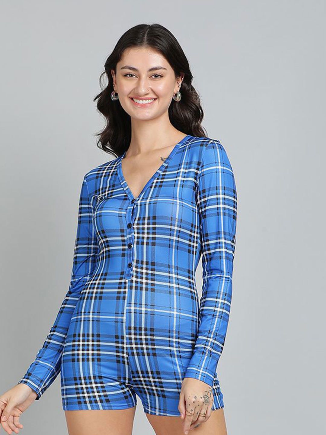 Kotty Checked Basic Jumpsuit