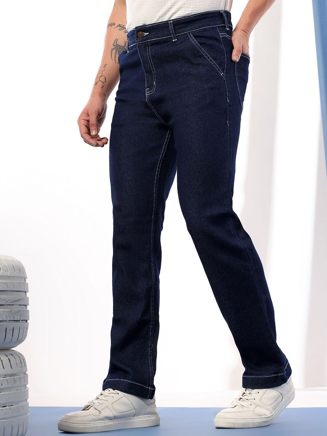 Kotty Men Comfort Regular Fit Mid-Rise Stretchable Jeans