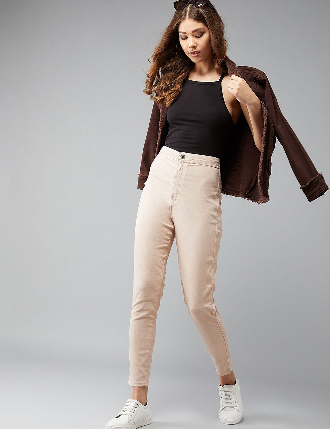 Kotty Women Pink Skinny Fit High-Rise Clean Look Jeans