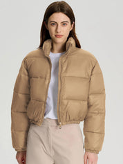 Kotty Mock Collar Crop Puffer Jacket