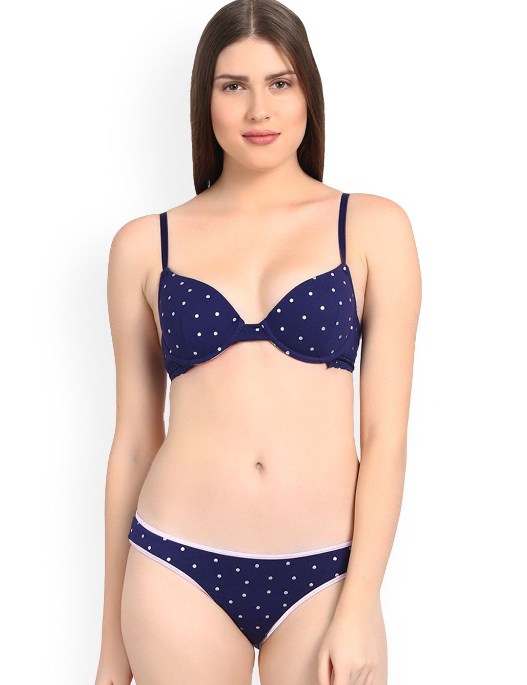 Kotty Women Blue Printed Lingerie Set KTTIW123