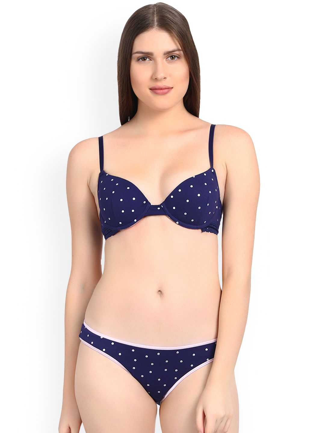 Kotty Women Blue Printed Lingerie Set KTTIW123