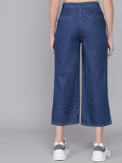 Kotty Women Blue Flared High-Rise Mildly Distressed Jeans