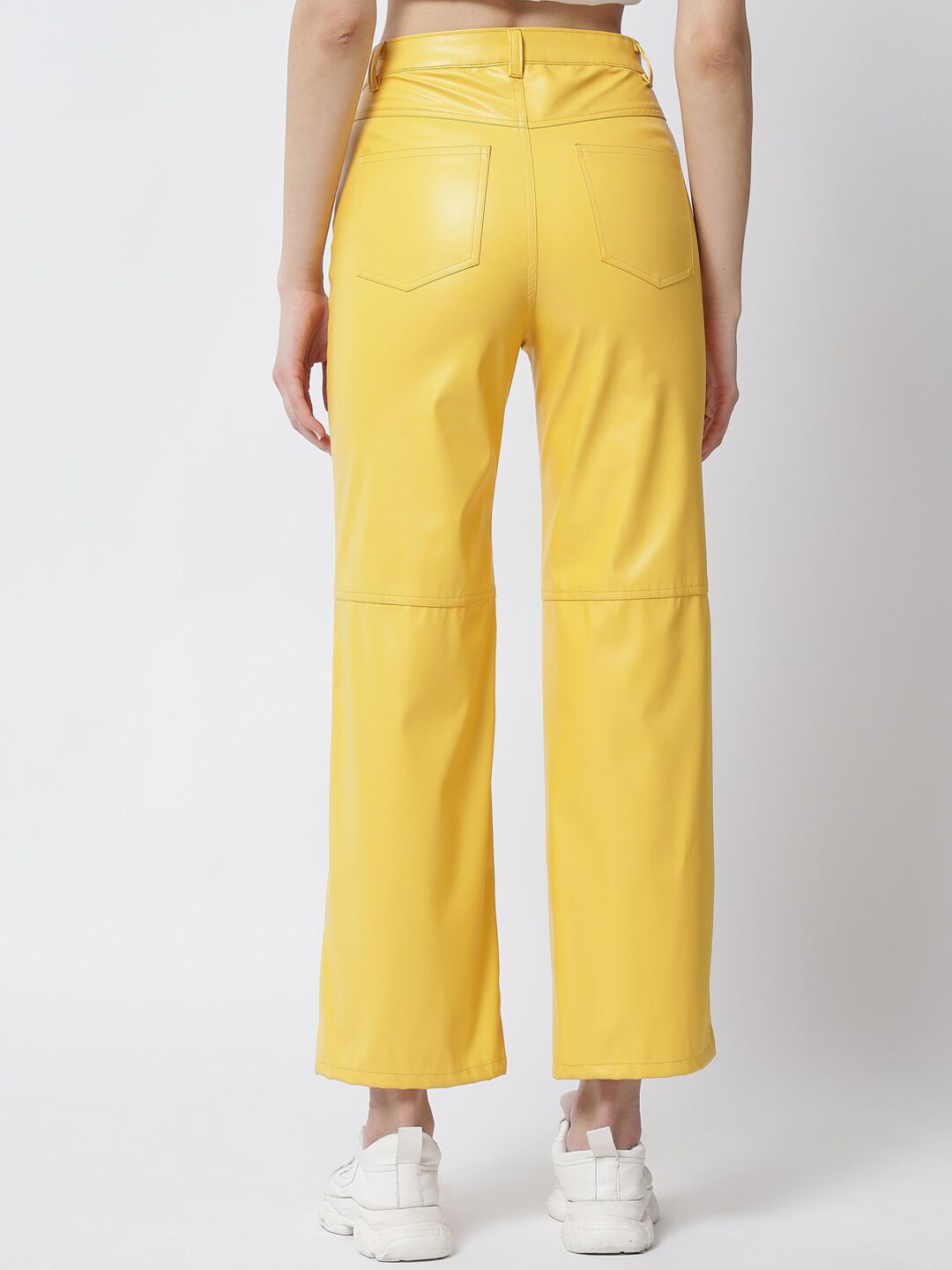 Kotty Women Yellow Relaxed Straight Fit Trousers
