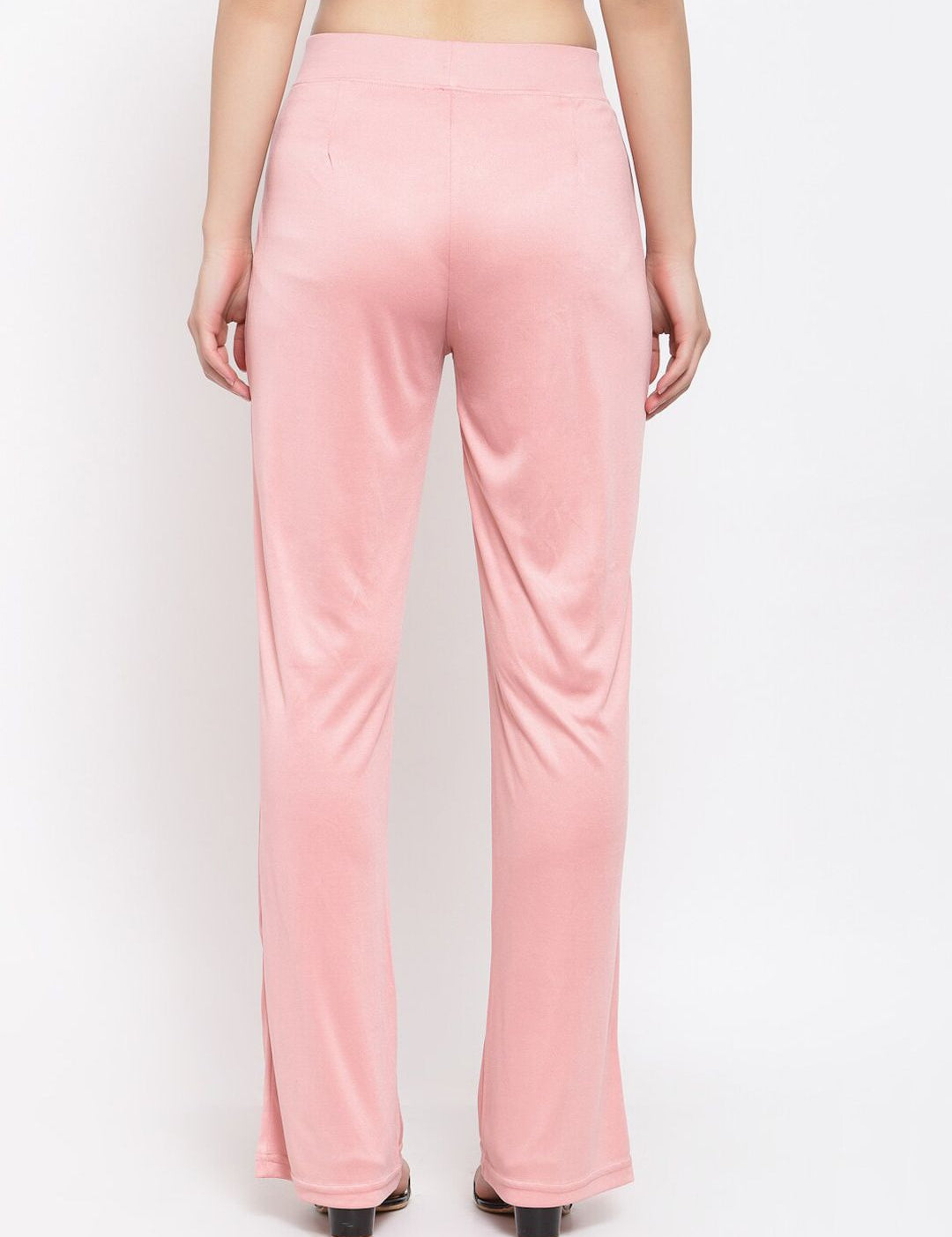 Kotty Women Pink Flared High-Rise Bootcut Trousers