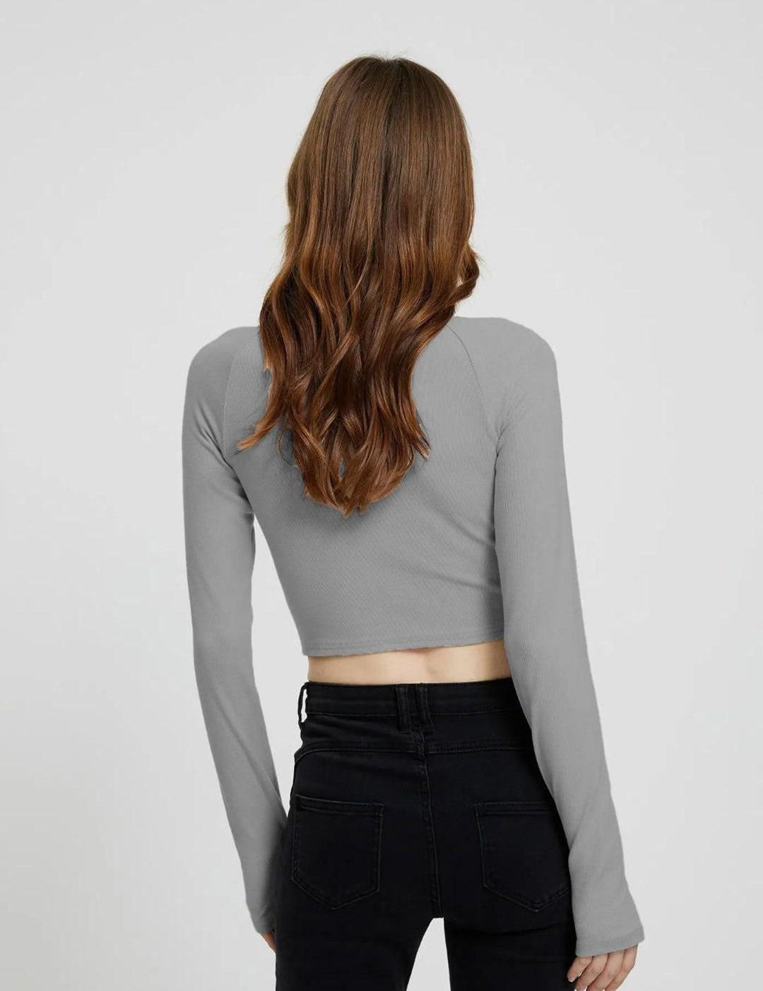 Kotty Round Neck Fitted Cotton Crop Top