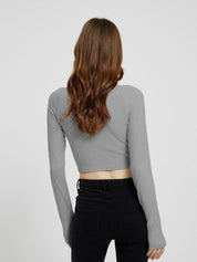 Kotty Round Neck Fitted Cotton Crop Top