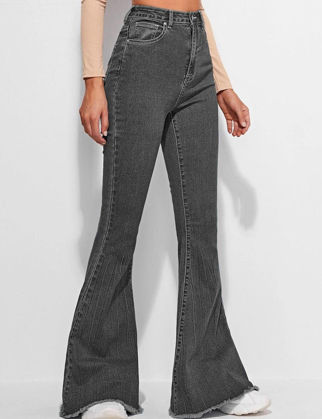 Kotty Women High Rise Jean Bootcut Clean Look Stretchable Jeans