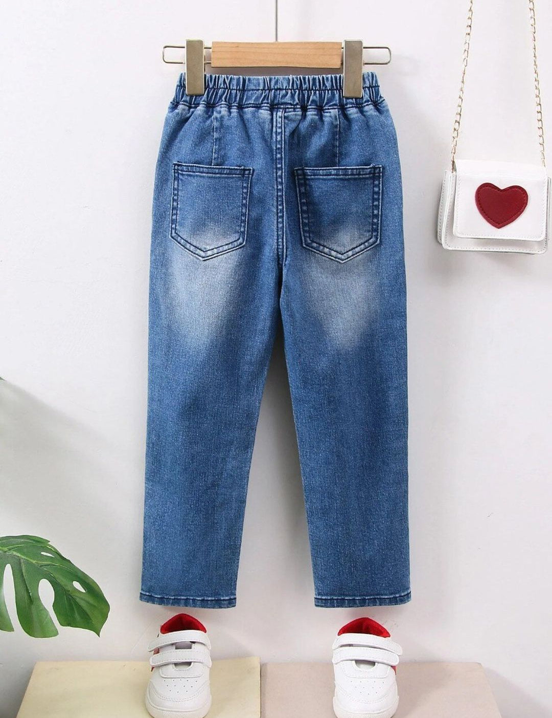 Kotty Boys Blue Jean Heavy Fade Cropped Regular Fit Jeans