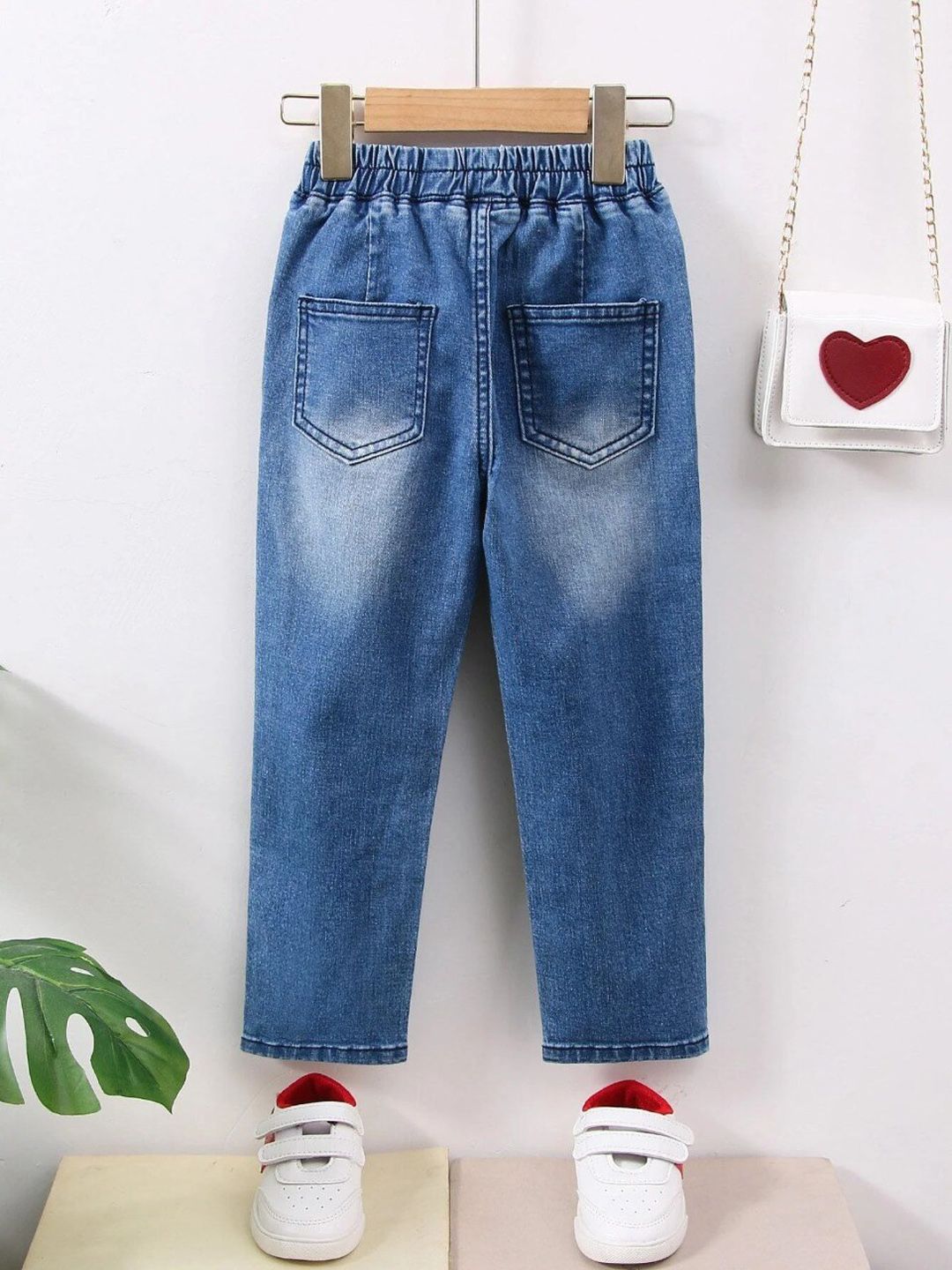 Kotty Boys Blue Jean Heavy Fade Cropped Regular Fit Jeans