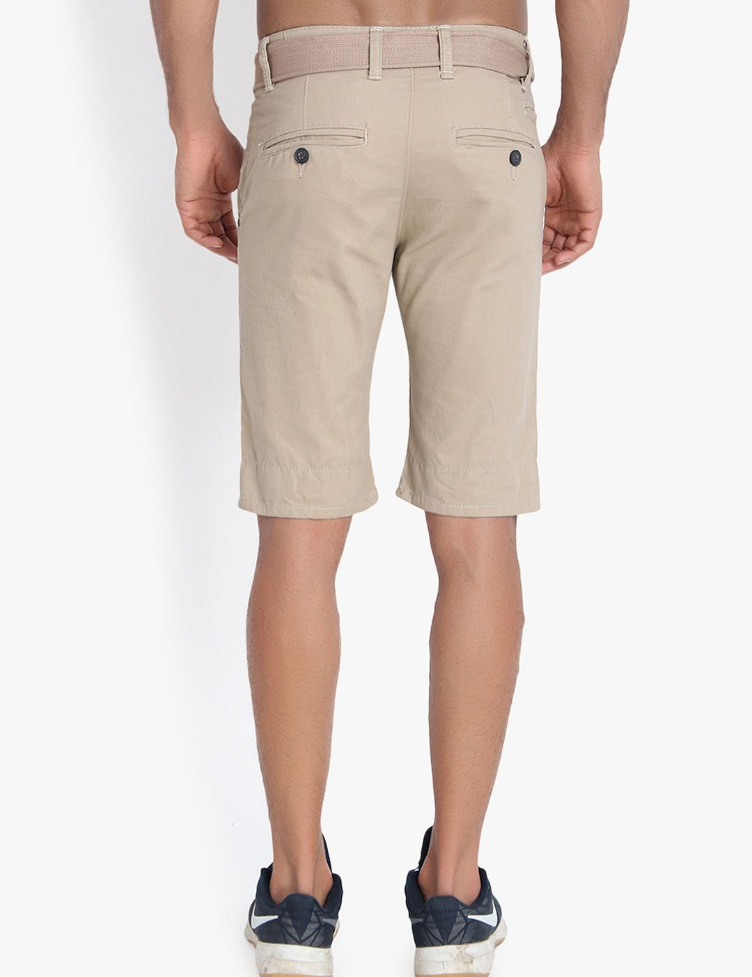 Kotty Men Beige Solid Regular Fit Regular Shorts