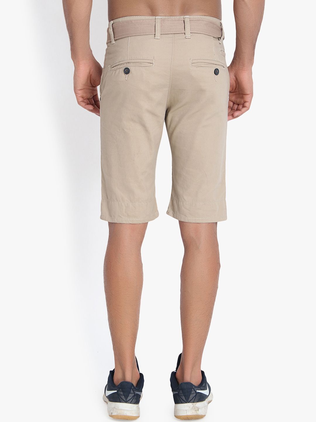 Kotty Men Beige Solid Regular Fit Regular Shorts