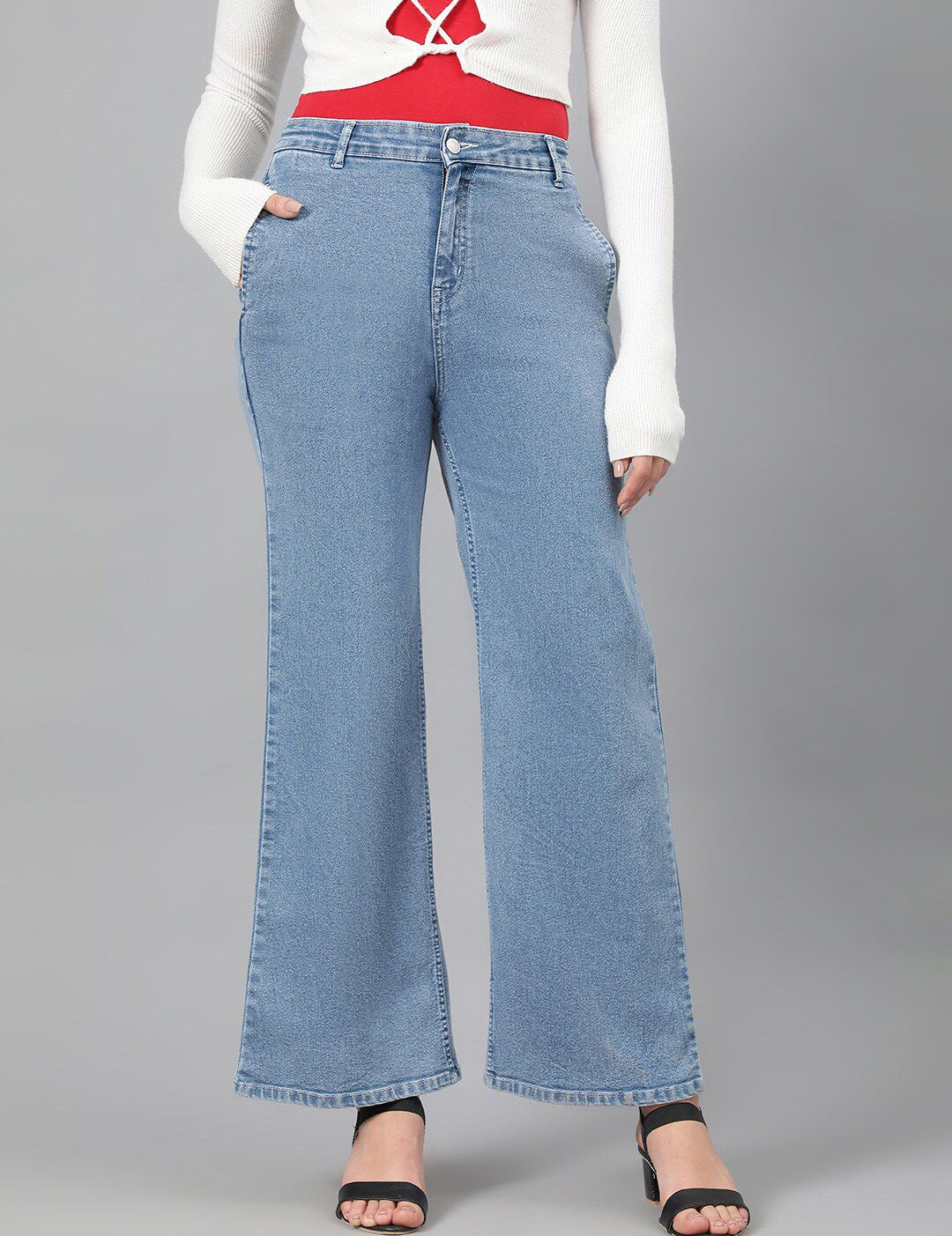 Kotty Women Blue Jean Mid-Rise Stretchable Jeans