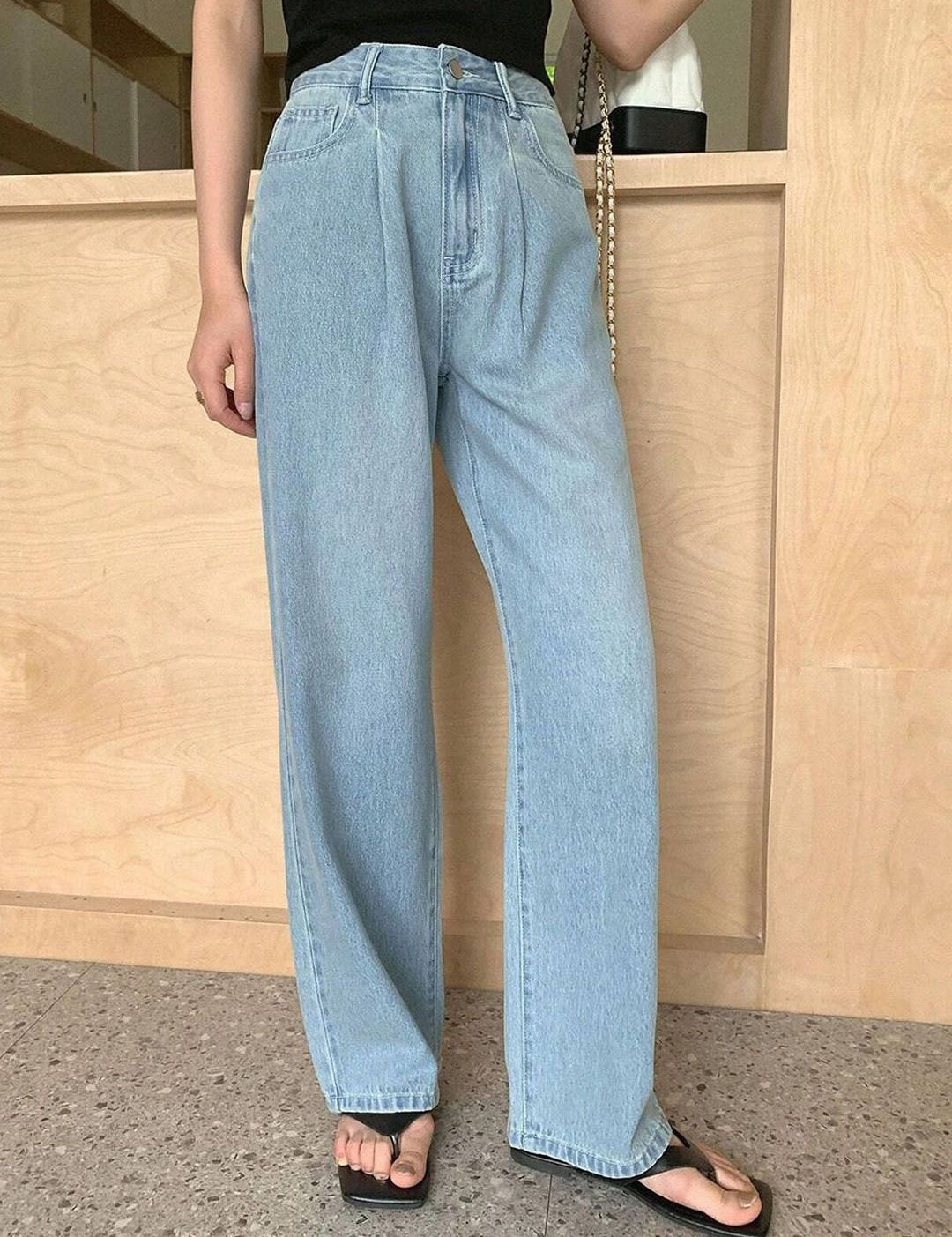 KOTTY Basics Women Wide Leg High-Rise Stretchable Jeans