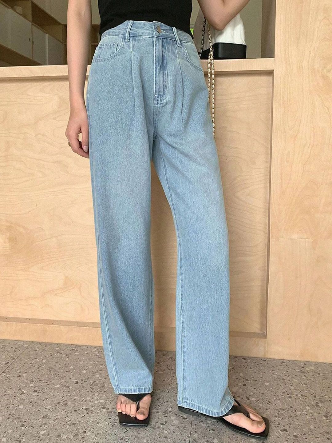 KOTTY Basics Women Wide Leg High-Rise Stretchable Jeans