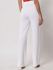 Kotty Women Pack Of 2 Relaxed Straight Leg Fit High-Rise Easy Wash Trousers