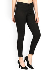Kotty Women Black Skinny Fit High-Rise Clean Look Jeans