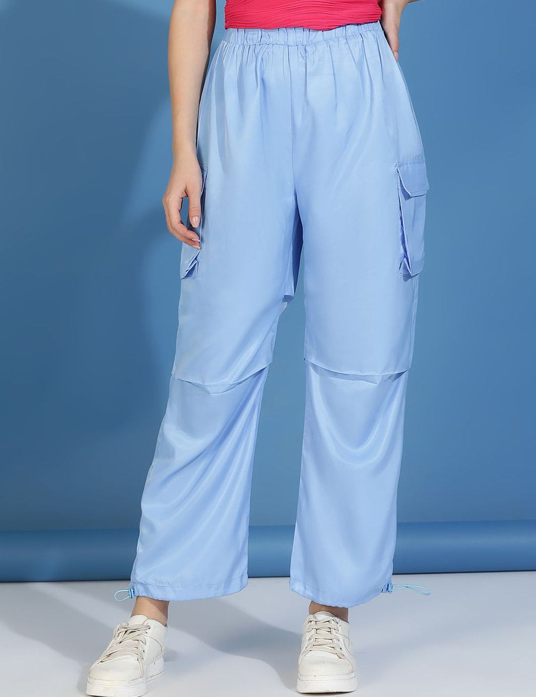 Kotty Women Regular Fit High Waist Cargos