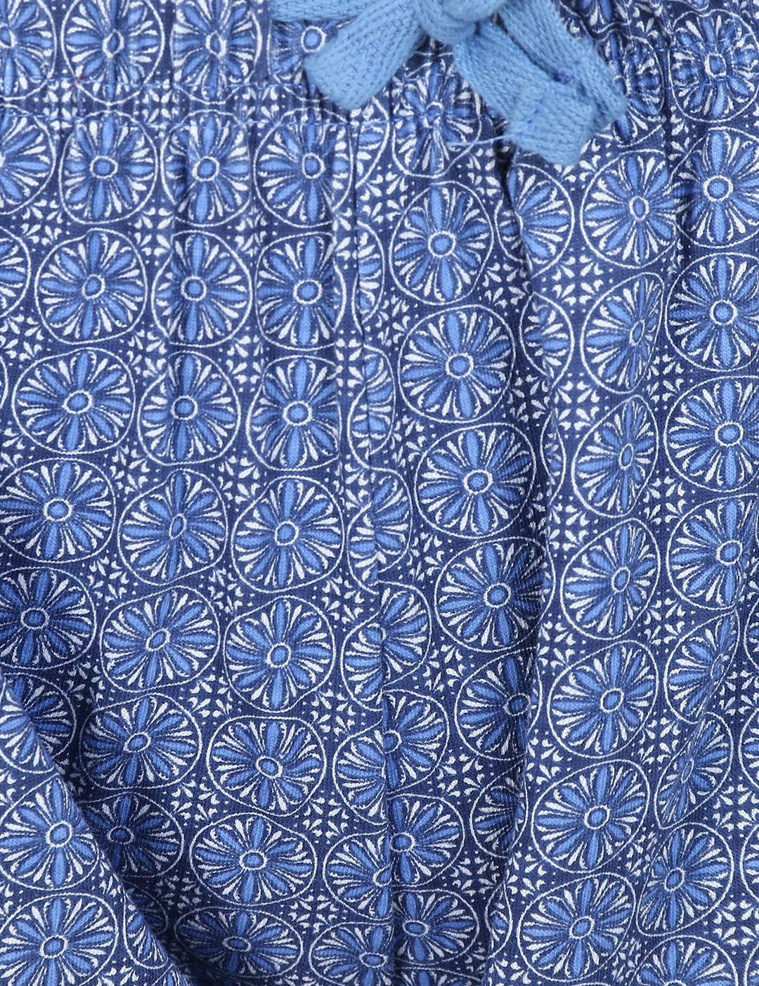 Kotty Women Blue Printed Lounge Shorts KTTSLEEPSHORTS212