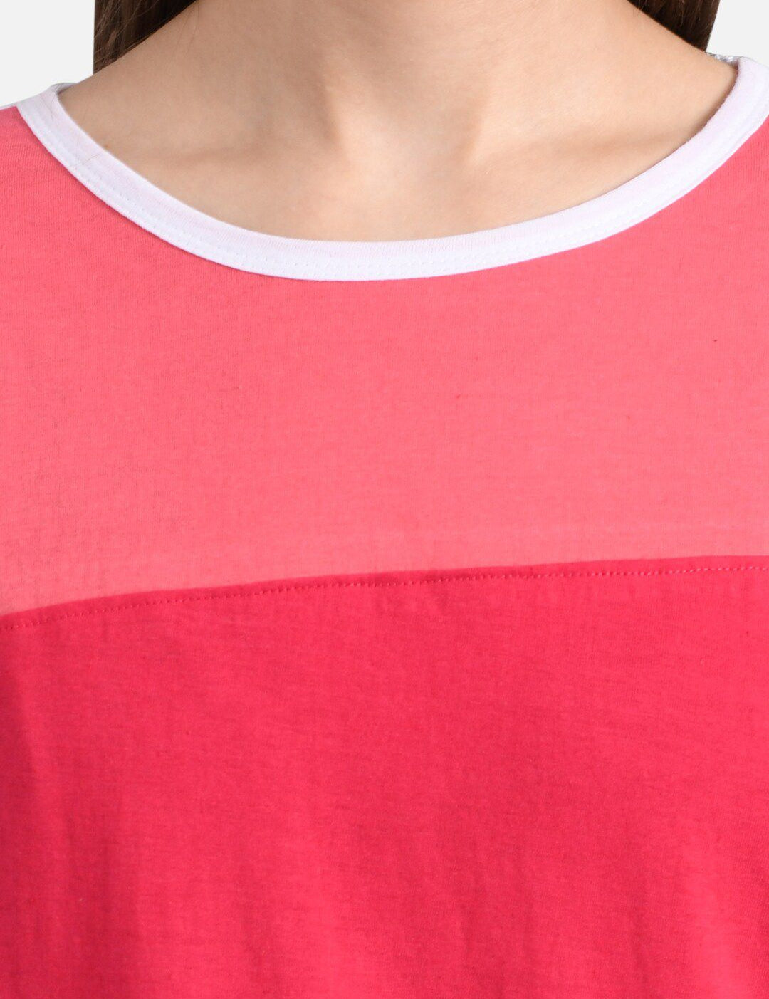 Kotty Women Multicoloured Colourblocked Round Neck T-shirt