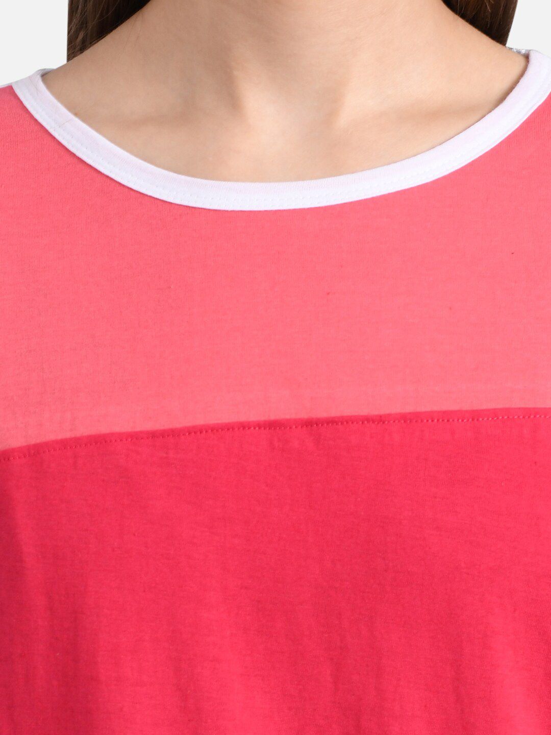 Kotty Women Multicoloured Colourblocked Round Neck T-shirt